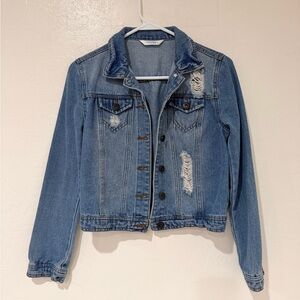 Highway Jeans Light Blue Distressed Denim Jacket